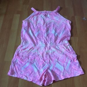 Bright Pink Romper with Pockets